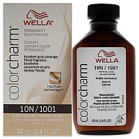 Color Charm Permanent Liquid Hair Color 1001 10N Satin Blonde By Wella For Unisex 142 Oz Hair Color