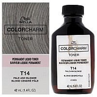 Color Charm Permanent Liquid Toner T14 Pale Ash Blonde By Wella For Unisex 14 Oz Toner