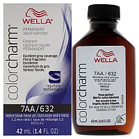 Color Charm Permanent Liquid Hair Color 7Aa 632 Medium Blonde Intense Ash By Wella For Unisex 142 Oz Hair Color