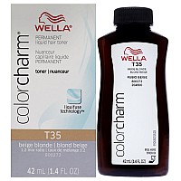 Color Charm Permanent Liquid Toner T35 Beige Blonde By Wella For Women 14 Oz Toner