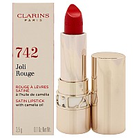 Joli Rouge Satin Lipstick 742 Joli Rouge By Clarins For Women 01 Oz Lipstick