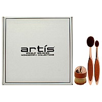 Elite 3 Brush Set Rose Gold By Artis For Women 3 Pc Elite Collection Oval Brush 6 Rose Gold Elite Collection Oval Brush 4