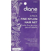 Diane Nylon Net French Elastic Grey 3 Count