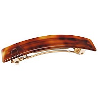 France Luxe Classic Rectangle Hair Barrette Tortoise Classic French Design For Everyday Wear