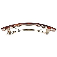 France Luxe Classic Rectangle Hair Barrette Tortoise Classic French Design For Everyday Wear