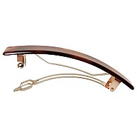 France Luxe Classic Rectangle Hair Barrette Tortoise Classic French Design For Everyday Wear