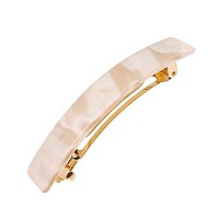 France Luxe Classic Rectangle Hair Barrette Alba Classic French Design For Everyday Wear