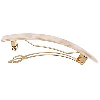 France Luxe Classic Rectangle Hair Barrette Alba Classic French Design For Everyday Wear