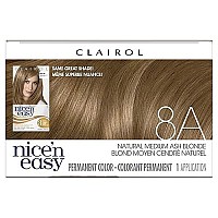 Clairol Nicen Easy Liquid Permanent Hair Dye 8A Medium Ash Blonde Hair Color Pack Of 3