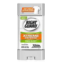 Right Guard Xtreme Defense 5 Antiperspirant Deodorant Gel Fresh Blast 4 Ounces Pack Of 6