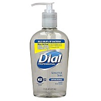 Dial Professional Sensitive Skin Antibacterial Liquid Hand Soap 75 Oz Pump Bottle Pack Of 12