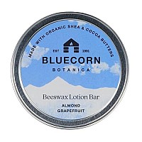 Bluecorn Beeswax Ultramoisturizing Lotion Bar Almond Grapefruit Scent Organic Shea Butter Cocoa Butter Vitamin E Apricot O