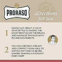 Proraso Shaving Cream Moisturizing And Nourishing For Coarse Beards With Sandalwood Oil And Shea Butter 52 Oz