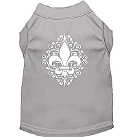 Henna Fleur De Lis Screen Print Shirt Grey Sm