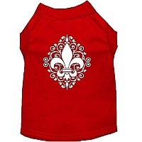 Henna Fleur De Lis Screen Print Shirt Red XL