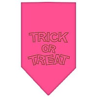 Trick or Treat Rhinestone Bandana Light Pink Small