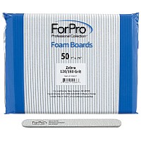 Forpro Zebra Foam Board 120180 Grit Doublesided Manicure Nail File 7 L X 75 W 50Count