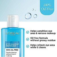 Loreal Paris 100 Percent Oilfree Eye Makeup Remover 4 Fl Oz Pack Of 3