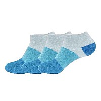 Bamboomn Womens Small Fuzzy Soft Aloe Infused Nylon Spa Socks Blueberry 3 Pairs