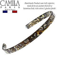 Camila Paris Cp2005 French Headband For Women Handmade Onyx Strong Hold Grip Womens Hair Band Ligth And Very Flexible No Sl