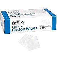 Forpro Professional Collection Lintfree Cotton Wipes 100 Pure Cotton Gauze 2 X 2 White 240Count