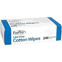 Forpro Professional Collection Lintfree Cotton Wipes 100 Pure Cotton Gauze 2 X 2 White 240Count