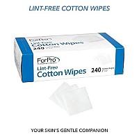 Forpro Professional Collection Lintfree Cotton Wipes 100 Pure Cotton Gauze 2 X 2 White 240Count