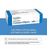 Forpro Professional Collection Lintfree Cotton Wipes 100 Pure Cotton Gauze 2 X 2 White 240Count