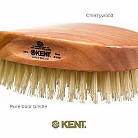 Kent Mc4 Finest Mens Grooming Brush Natural Boar Bristle Facial Brush For Beard Hair And Scalp Care With Exfoliating Royalt