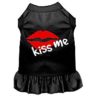 Kiss Me Screen Print Dress Black XXXL