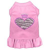 Zebra Heart Rhinestone Dress Black XS