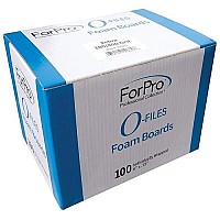 Forpro Ofiles Foam Board 180400 Grit Zebra Doublesided Manicure Nail File 6 L X 75 W 100Count