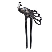 Marycrafts Peacock Buffalo Horn Hair Fork Hair Sticks Accessories Handmade