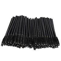 Yueton Pack Of 100 Disposable Eyelash Brushes Wands Mascara Applicator