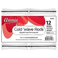 Annie Short Cold Wave Rods With Rubber Band For Hair Curling And Perm Styling White Set Of 3 Packs Of 12 36 Pieces