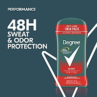 Degree Men Original Protection Antiperspirant Deodorant 48Hour Sweat Odor Protection Sport Antiperspirant For Men 27 Oz Twin