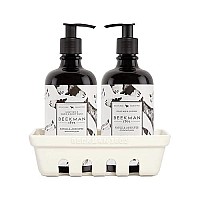 Beekman 1802 Hand Wash Lotion Ceramic Caddy Set Vanilla Absolute Scented 125 Oz Each Deeply Cleanses Hydrates Dry Ha