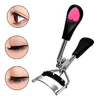 Pinkiou Eyelash Curlers With Comb And Eeylash Separator Set Professional Lash Curler With Builtin Comb Ergonomic Heartshaped H