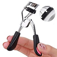 Pinkiou Eyelash Curlers With Comb And Eeylash Separator Set Professional Lash Curler With Builtin Comb Ergonomic Heartshaped H