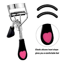 Pinkiou Eyelash Curlers With Comb And Eeylash Separator Set Professional Lash Curler With Builtin Comb Ergonomic Heartshaped H