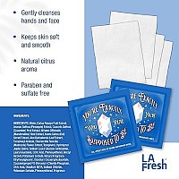 La Fresh Oilfree Face N Hand Refresher Wipes Made With Natural Japanese Yuzu Scent Pack Of 50 Individually Wrapped Cleansing