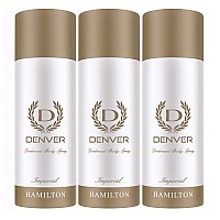 Denver Hamilton Imperial Deodorant Body Spray 165Ml Each Combo Pack Of 3