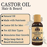 Okaymen Castor Oil Beard And Hair Growth Oil Lightweight 4Oz