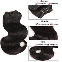 Luxnovolex Brazilian Hair Body Wave 4 Bundle Deals Brazilian Virgin Hair Wavy 8A Grade 100 Unprocessed Human Hair Weave Bundles