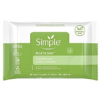 Simple Sensitive Skin Experts Kind To Skin Cleansing Facial Wipes Waterproof Mascara Remover Even Softer 25 Count 4 Pack