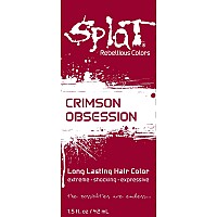 Splat Crimson Obsession 15 Oz Foil Pack 30 Wash Semipermanent Red Hair Dye