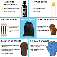 Tan Physics Self Tanner 11 Pcs Deluxe Bundle Tan Physics True Color Sunless Tanner Travel Bag Bottle Gloves Application