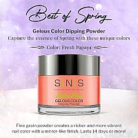 Sns Nail Dip Powder Gelous Color Dipping Powder Fresh Papaya Peachcoral Shimmer Bos05 Longlasting Acrylic Nail Color