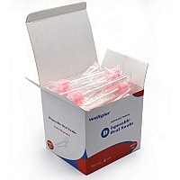 Wellglers Oral Care Swabs Disposable Pink 100 Counts