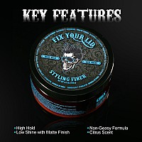 Fix Your Lidhair Styling Fiber For Mens And Boys Short Choppy Hair Types With High Hold And Low Shine Infused With Pleasant